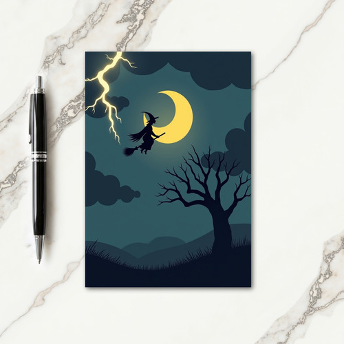 Moonlit Broom Ride Card