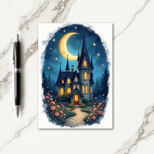 Moonlit Castle Birthday Card