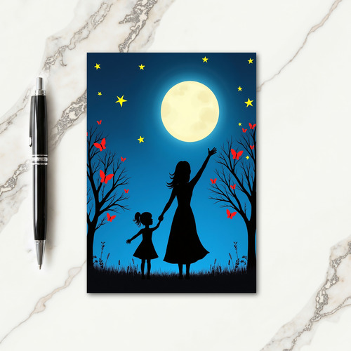 Moonlit Embrace Family Tree Card