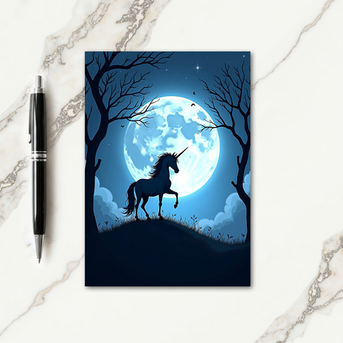 Moonlit Equine Birthday Card