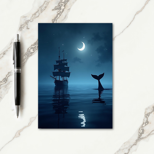 Moonlit Fathers Day Sailing Card