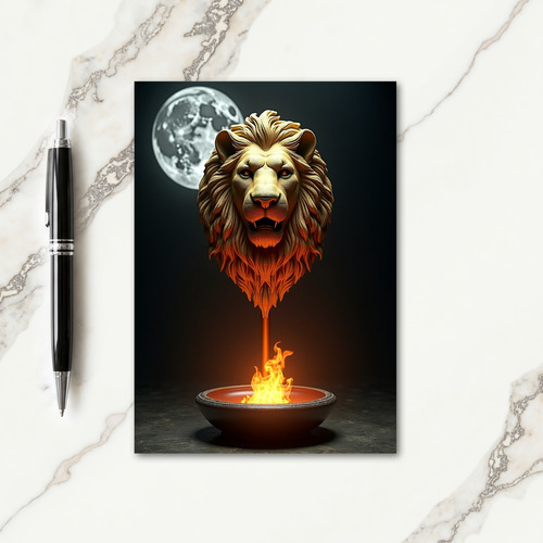 Moonlit Golden Lion Card thumbnail