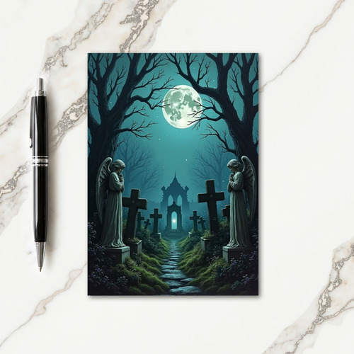 Moonlit Graveyard Path Card