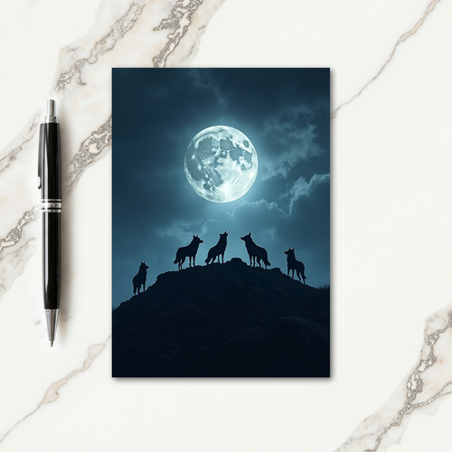 Moonlit Howl Night Card