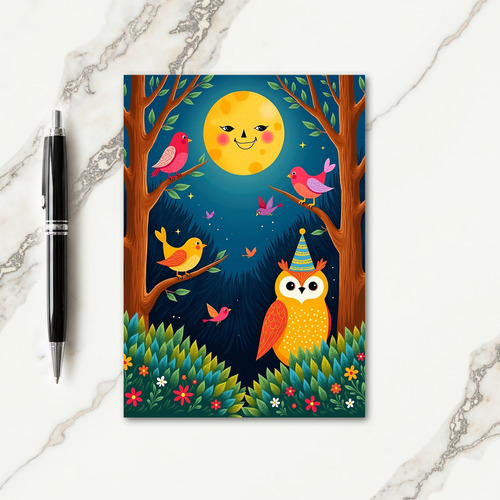 Moonlit Owls Evening Joy Card