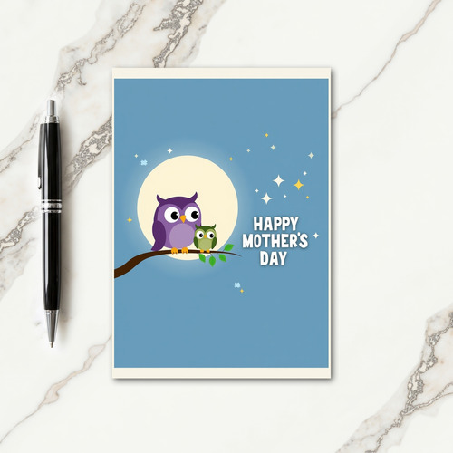 Moonlit Owls Mothers Day Card