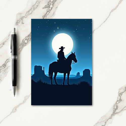 Moonlit Rider Fathers Day Card