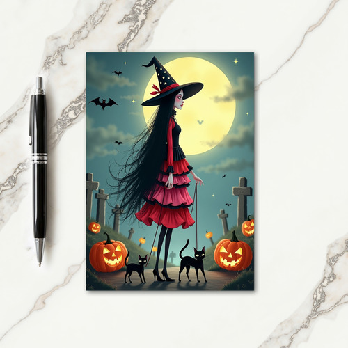 Moonlit Stroll With Companions Card