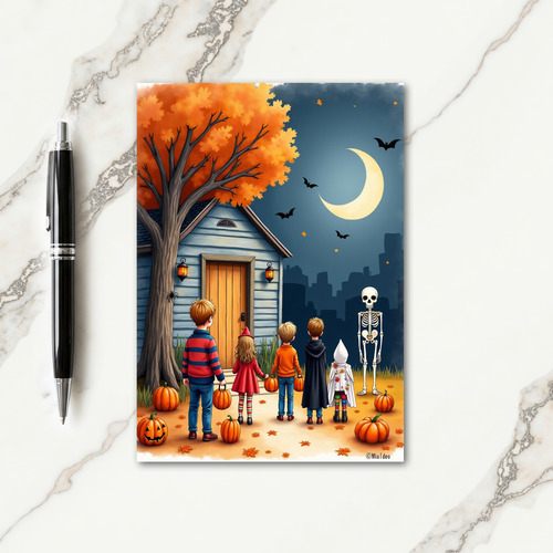Moonlit Trick Or Treat Card