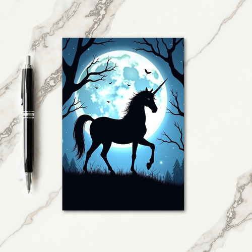 Moonlit Unicorn Birthday Card