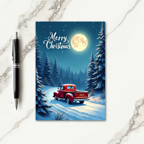 Moonlit Winter Card
