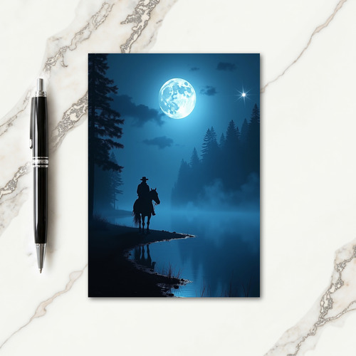 Moonlit Winter Christmas Card