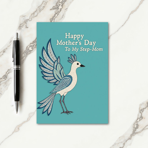 Mosaic Bird Sweet Mothers Day Card