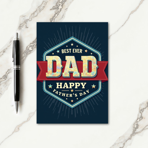 Mosaic Dad Best Ever Card