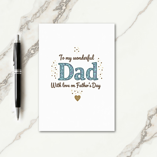 Mosaic Dad Fathers Day Card