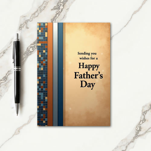Mosaic Fathers Day Wishes Card