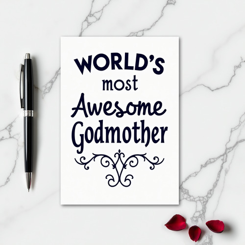 Most Awesome Godmother Gift Card