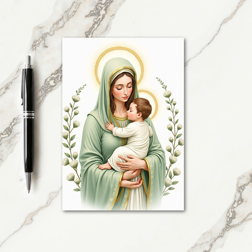Mother Child Halo Art Card