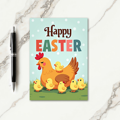Mother Hen Springtime Card