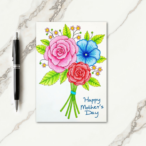 Mothers Day Art Illustration Card