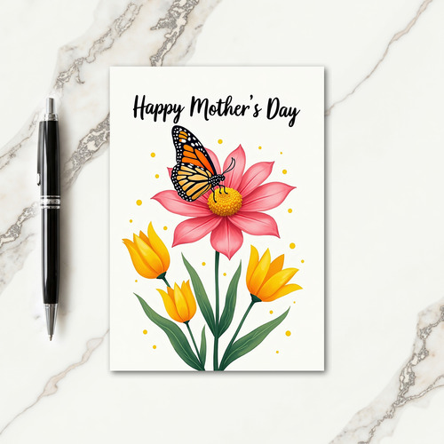 Mothers Day Aunt Floral Art Card