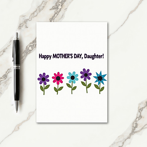 Mothers Day Daughter Floral Card