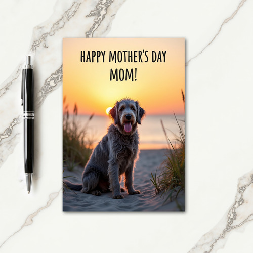 Mothers Day Dog Love Mom Card