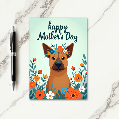 Mothers Day Dog Portrait Card