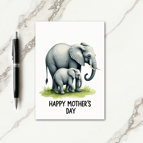 Mothers Day Elephant Love Card