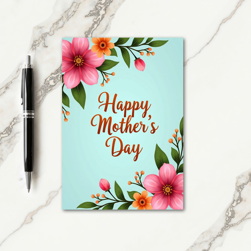 Mothers Day Floral Art Card