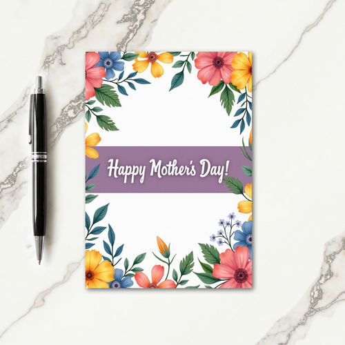 Mothers Day Floral Aunt Card