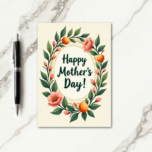 Mothers Day Floral Frame Card