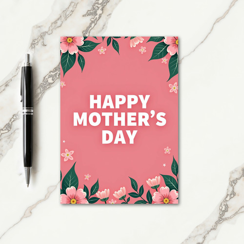 Mothers Day Floral Illustration Card