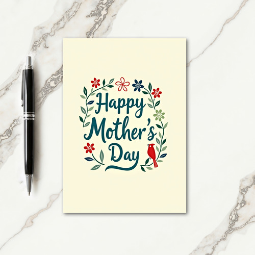 Mothers Day Floral Wishes Card