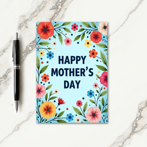 Mothers Day Flower Art Card