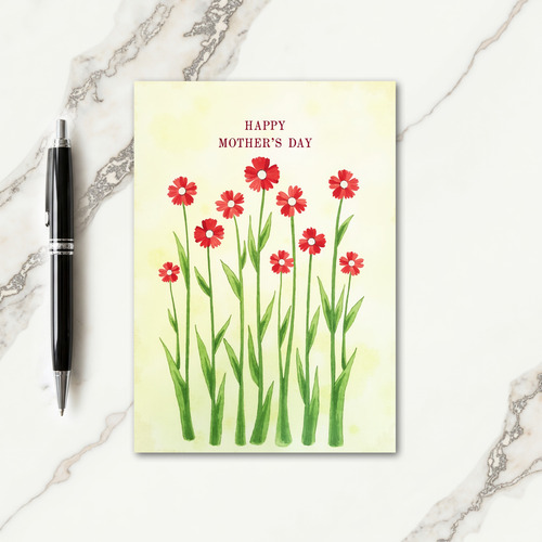 Mothers Day Flower Bouquet Card