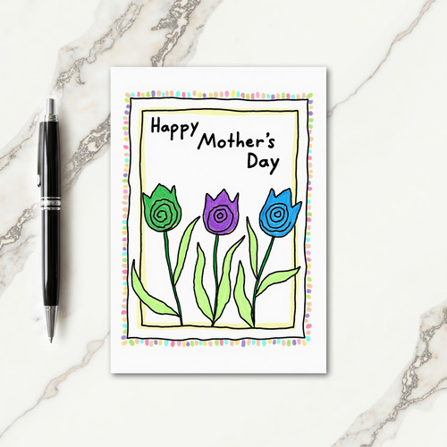 Mothers Day Flowers For Wife Card