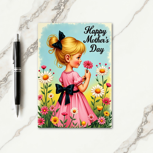 Mothers Day Garden Girl Card