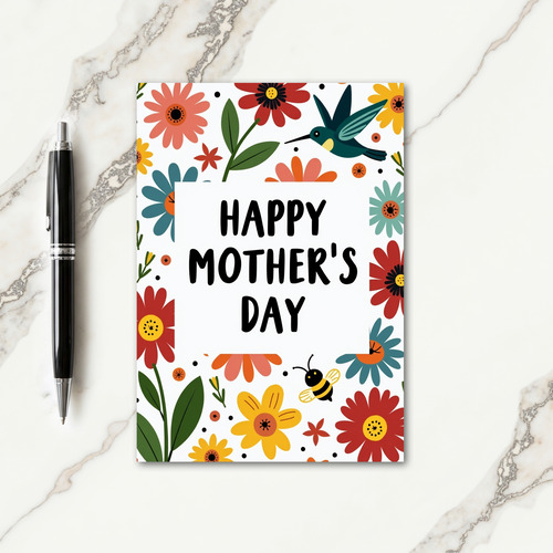 Mothers Day Garden Scene Card