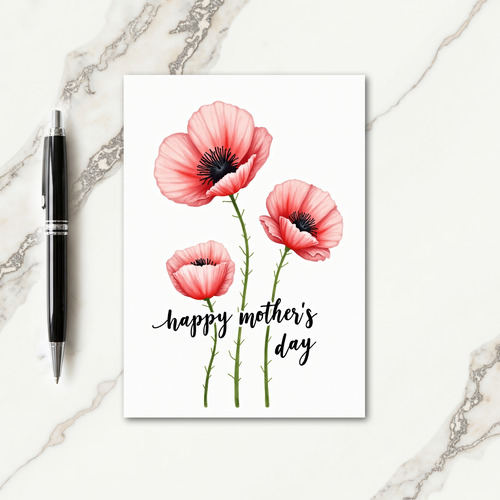 Mothers Day Watercolor Blooms Card