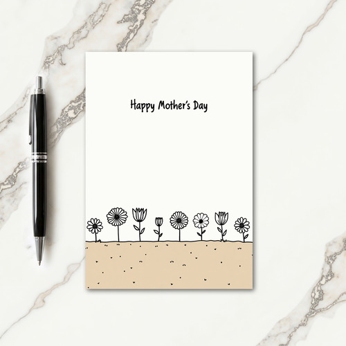 Mothers Day Wife Floral Art Card