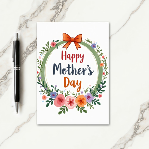 Mothers Day Wreath Card