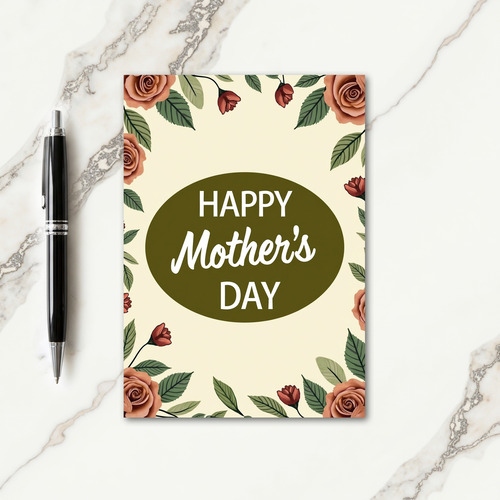 Mothers Happy Day Floral Art Card