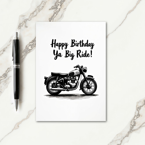 Motorcycle Birthday Card
