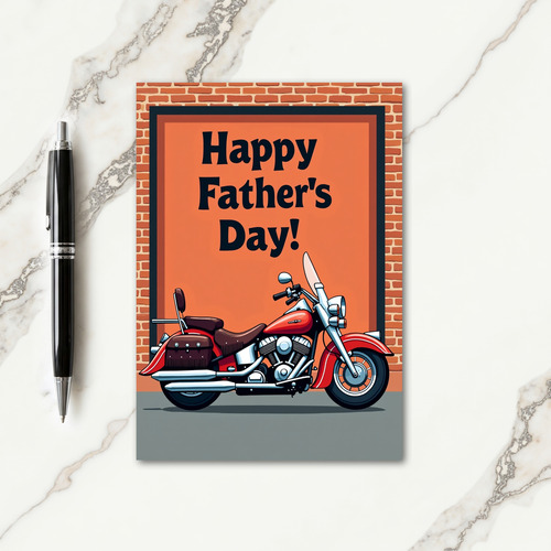Motorcycle Fathers Day Card