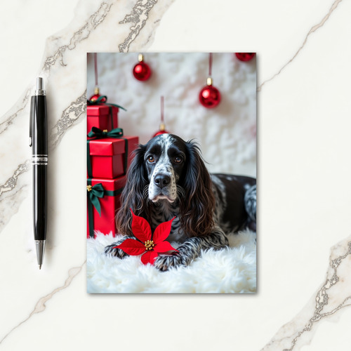 Mottled Dog Christmas Card