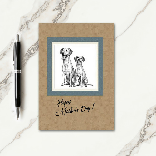 Mottled Dogs Mothers Day Card