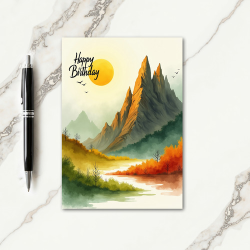 Mountain Birthday Card