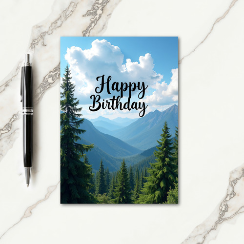 Mountain Birthday Scene Card
