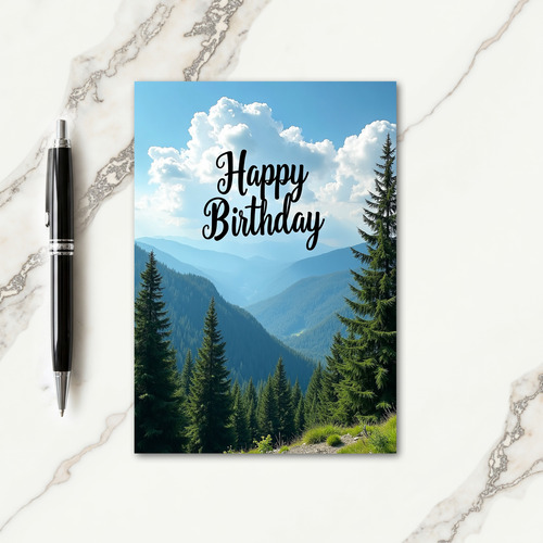 Mountain Birthday View Card